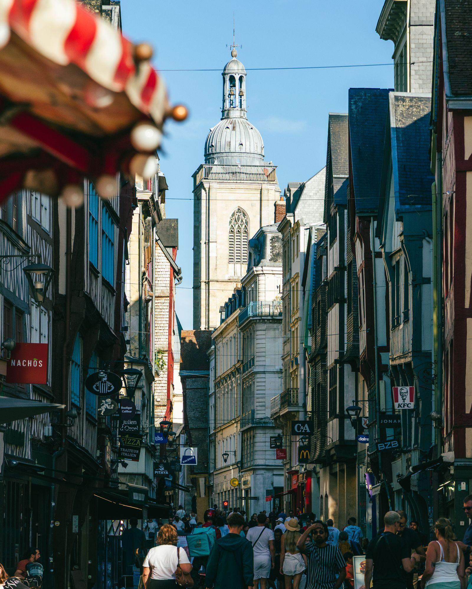 Les rues du Vieux Rouen autour de la place du Vieux-Marché